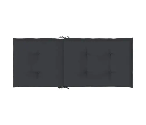 Kõrge Seljatoega Toolipadjad 4 Tk, Must, 120X50X3 cm Kangas