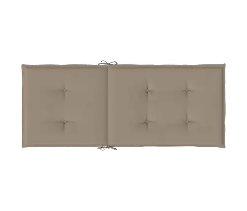 Kõrge Seljatoega Toolipadjad 2 Tk Pruunikas 120X50X3 cm Kangas