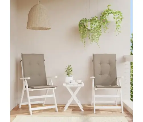 Kõrge Seljatoega Toolipadjad 2 Tk Pruunikas 120X50X3 cm Kangas