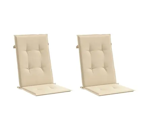 Dārza Krēslu Spilveni, 2 Gab., Bēši, 120X50X3 Cm, Audums Vidaxl