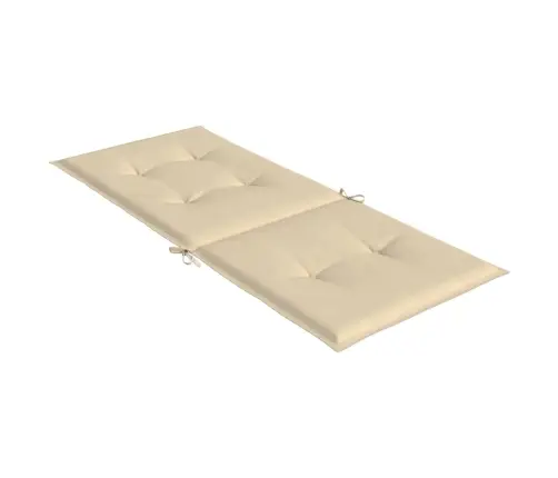 Dārza Krēslu Spilveni, 4 Gab., Bēši, 120X50X3 Cm, Audums Vidaxl