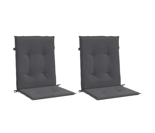 Dārza Krēslu Spilveni, 2 Gab., Audums, Antracītpelēks Vidaxl