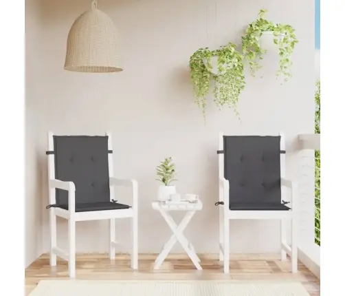 Dārza Krēslu Spilveni, 2 Gab., Audums, Antracītpelēks Vidaxl