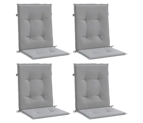 Dārza Krēslu Spilveni, 4 Gab., Audums, Pelēks Vidaxl