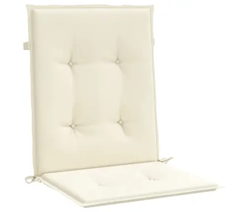 Dārza Krēslu Spilveni, 2 Gab., Krēmkrāsas, 100X50X3 Cm, Audums Vidaxl