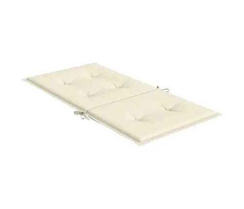 Dārza Krēslu Spilveni, 2 Gab., Krēmkrāsas, 100X50X3 Cm, Audums Vidaxl