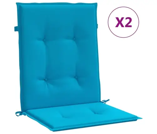 Dārza Krēslu Spilveni, 2 Gab., Zili, 100X50X3 Cm, Audums Vidaxl