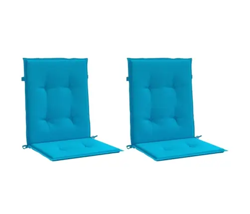 Dārza Krēslu Spilveni, 2 Gab., Zili, 100X50X3 Cm, Audums Vidaxl