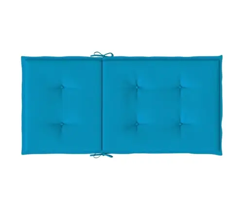 Dārza Krēslu Spilveni, 2 Gab., Zili, 100X50X3 Cm, Audums Vidaxl