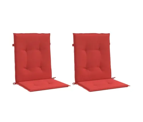 Dārza Krēslu Spilveni, 2 Gab., Sarkani, 100X50X3 Cm, Audums Vidaxl