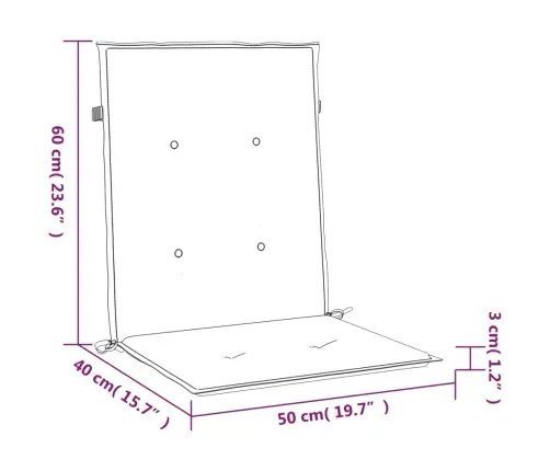 Dārza Krēslu Spilveni, 2 Gab., Sarkani, 100X50X3 Cm, Audums Vidaxl