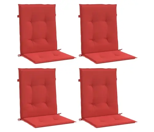 Madala Seljatoega Toolipadjad 4 Tk, Punane, 100X50X7 cm Kangas