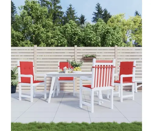 Madala Seljatoega Toolipadjad 4 Tk, Punane, 100X50X7 cm Kangas