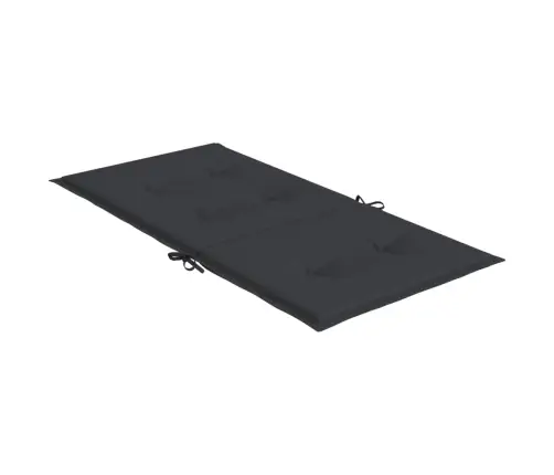 Dārza Krēslu Spilveni, 4 Gab., Melni, 100X50X3 Cm, Audums Vidaxl