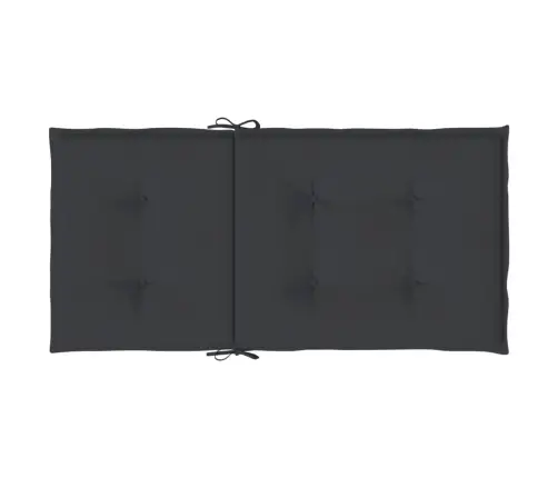 Dārza Krēslu Spilveni, 4 Gab., Melni, 100X50X3 Cm, Audums Vidaxl