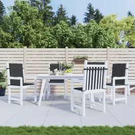 Dārza Krēslu Spilveni, 4 Gab., Melni, 100X50X3 Cm, Audums Vidaxl