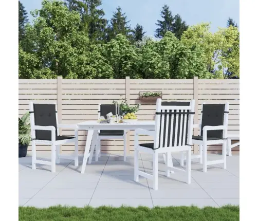 Dārza Krēslu Spilveni, 4 Gab., Melni, 100X50X3 Cm, Audums Vidaxl