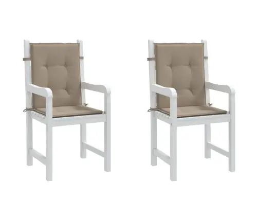 Dārza Krēslu Spilveni, 2 Gab., Pelēkbrūni, 100X50X3 Cm, Audums Vidaxl