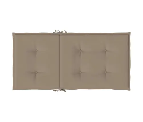 Dārza Krēslu Spilveni, 2 Gab., Pelēkbrūni, 100X50X3 Cm, Audums Vidaxl