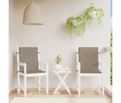 Dārza Krēslu Spilveni, 2 Gab., Pelēkbrūni, 100X50X3 Cm, Audums Vidaxl