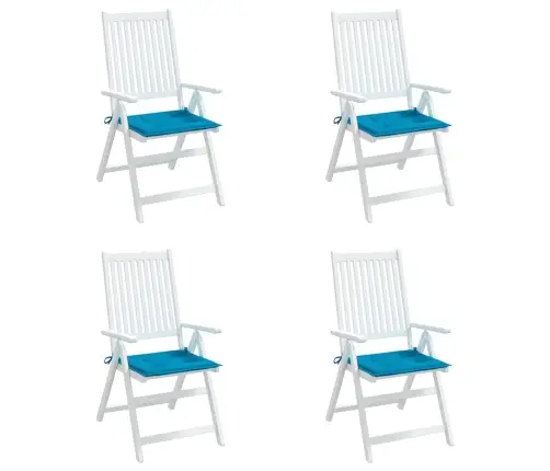 Sodo Kėdės Pagalvėlės, 4Vnt., Mėlynos, 40X40X4cm Audinys