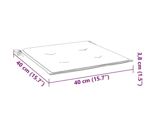 Sodo Kėdės Pagalvėlės, 4Vnt., Mėlynos, 40X40X4cm Audinys