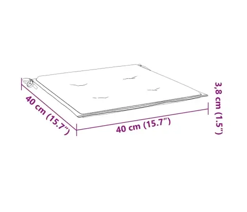 Aiatooli Istmepadjad 4 Tk, Must, 40X40X4 cm Kangas