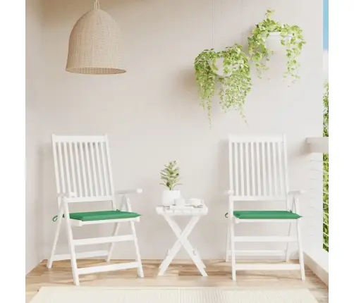 Dārza Krēslu Spilveni, 2 Gab., Zaļi, 50X50X3 Cm, Audums Vidaxl