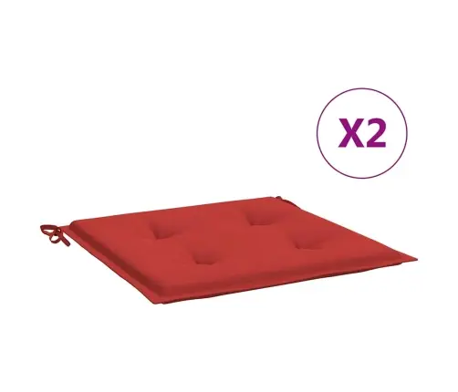 Sodo Kėdės Pagalvėlės, 2Vnt., Raudonos, 50X50X4cm Audinys