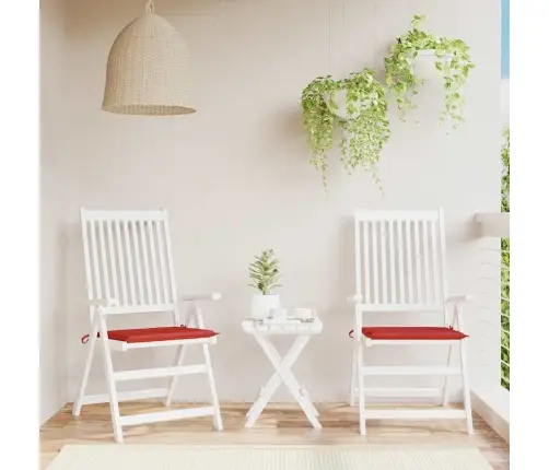 Sodo Kėdės Pagalvėlės, 2Vnt., Raudonos, 50X50X4cm Audinys