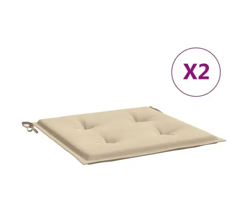 Aiatooli Istmepadjad 2 Tk, Beež, 50X50X4 cm Kangas