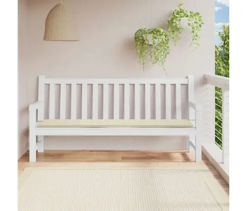 Dārza Sola Matracis, 200X50X4 Cm, Audums, Krēmkrāsas Vidaxl