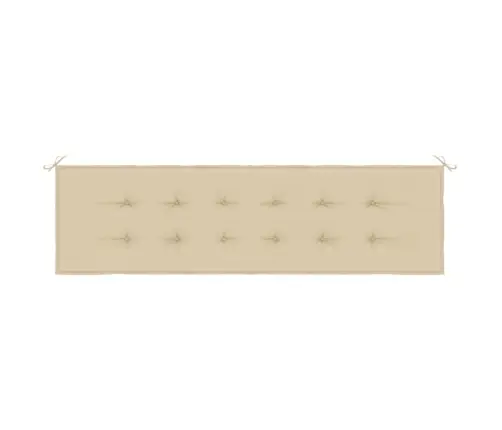 Dārza Sola Matracis, 180X50X3 Cm, Audums, Bēšs Vidaxl