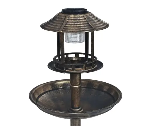 Putnu Barotava Ar Solārām Led Gaismām, Plastmasa Vidaxl