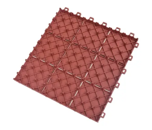 Grindų Plytelės, 10Vnt., Raudonos, 30,5X30,5cm Plastikas