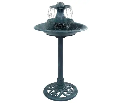 Paukščių Prausykla Su Fontanu, Žalia, 50X91cm Plastikas