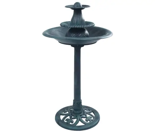 Paukščių Prausykla Su Fontanu, Žalia, 50X91cm Plastikas