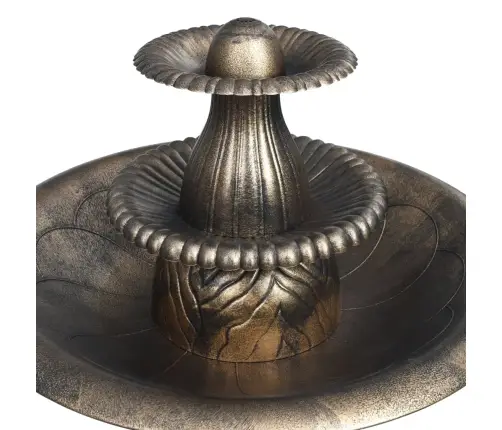 Putnu Vanna Ar Strūklaku, Bronzas Krāsa, 50X91 Cm, Plastmasa Vidaxl