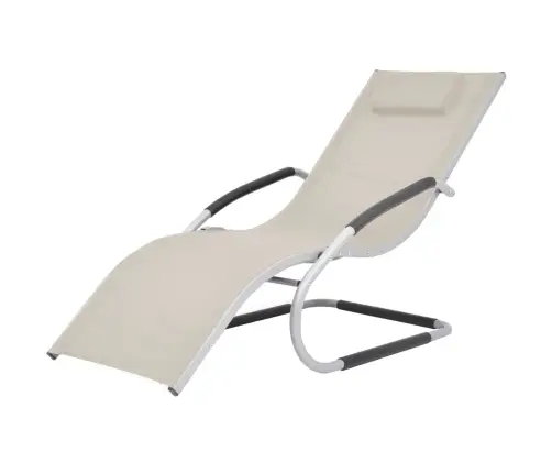 Sauļošanās Zvilnis Ar Spilvenu, Alumīnijs Un Tekstilēns Vidaxl