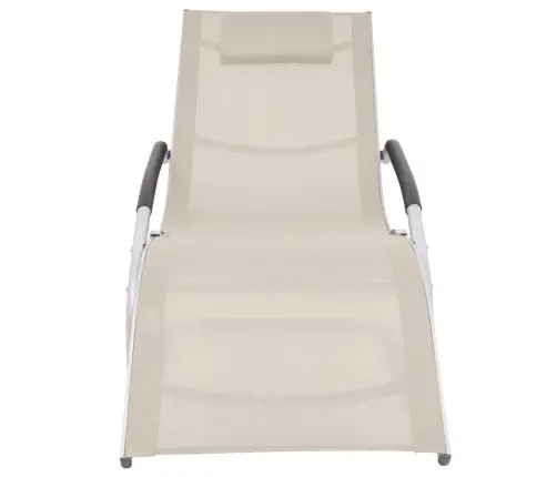 Sauļošanās Zvilnis Ar Spilvenu, Alumīnijs Un Tekstilēns Vidaxl