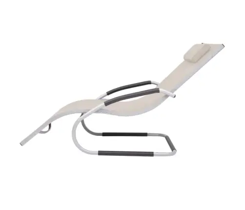 Sauļošanās Zvilnis Ar Spilvenu, Alumīnijs Un Tekstilēns Vidaxl