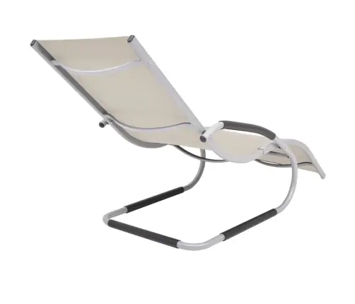 Sauļošanās Zvilnis Ar Spilvenu, Alumīnijs Un Tekstilēns Vidaxl