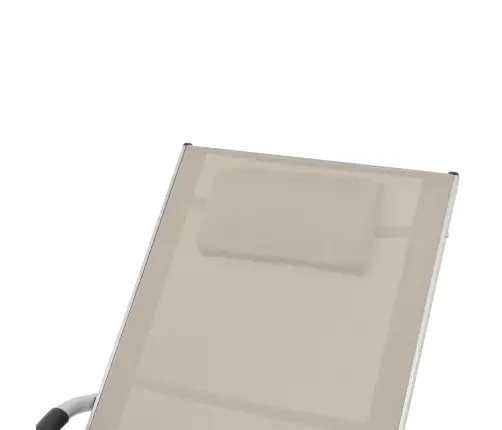 Sauļošanās Zvilnis Ar Spilvenu, Alumīnijs Un Tekstilēns Vidaxl