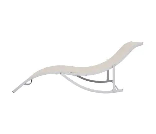 Saliekami Sauļošanās Krēsli, 2 Gab., Krēmkrāsas Tekstilēns Vidaxl