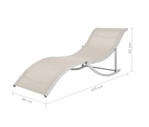 Saliekami Sauļošanās Krēsli, 2 Gab., Krēmkrāsas Tekstilēns Vidaxl