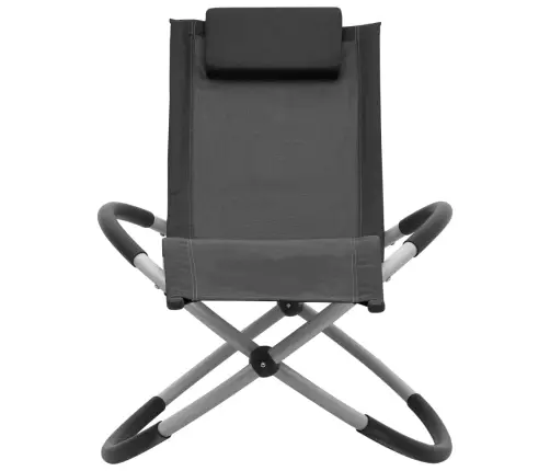 Bērnu Sauļošanās Zvilnis, Melns, Tērauds Vidaxl