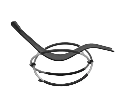 Bērnu Sauļošanās Zvilnis, Melns, Tērauds Vidaxl