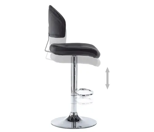 Bāra Krēsls, Melna Mākslīgā Āda Vidaxl