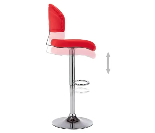Bāra Krēsls, Sarkana Mākslīgā Āda Vidaxl