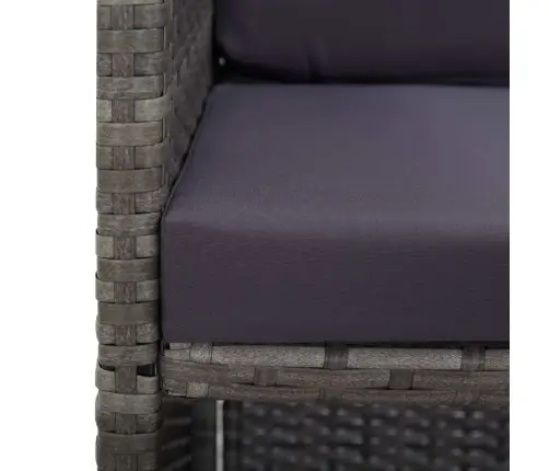 9-Daļīgs Dārza Mēbeļu Komplekts Ar Matračiem, Pe Rotangpalma Vidaxl